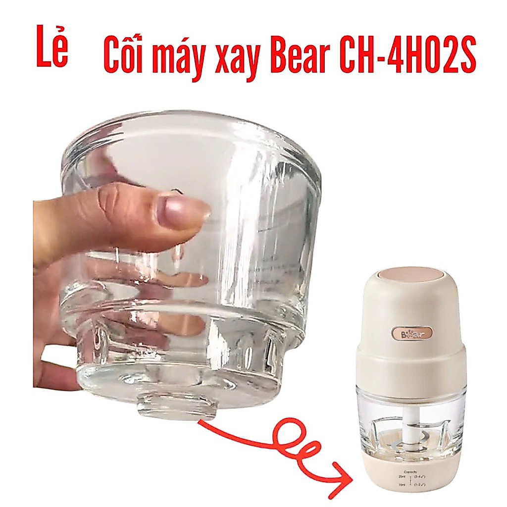 Lẻ phụ kiện máy xay Bear Ch-4H02S 300ml Cối thủy tinh máy xay Bear CH-4H02S