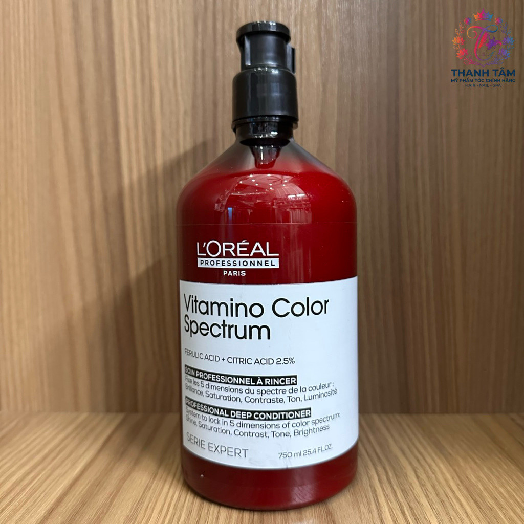 Dầu xả khoá màu nhuộm 5 tác động L'Oréal - Loreal Vitamino Color Spectrum Conditioner 750ml .TT