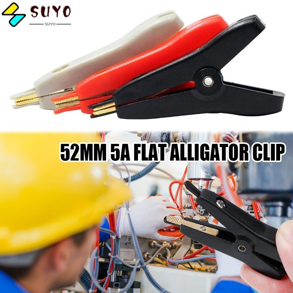 SUYO LCR Kelvin Cá Sấu Kẹp Cách Nhiệt DIY Cáp Pin Kim Loại Thử Nghiệm Kẹp LCR Kelvin Kẹp