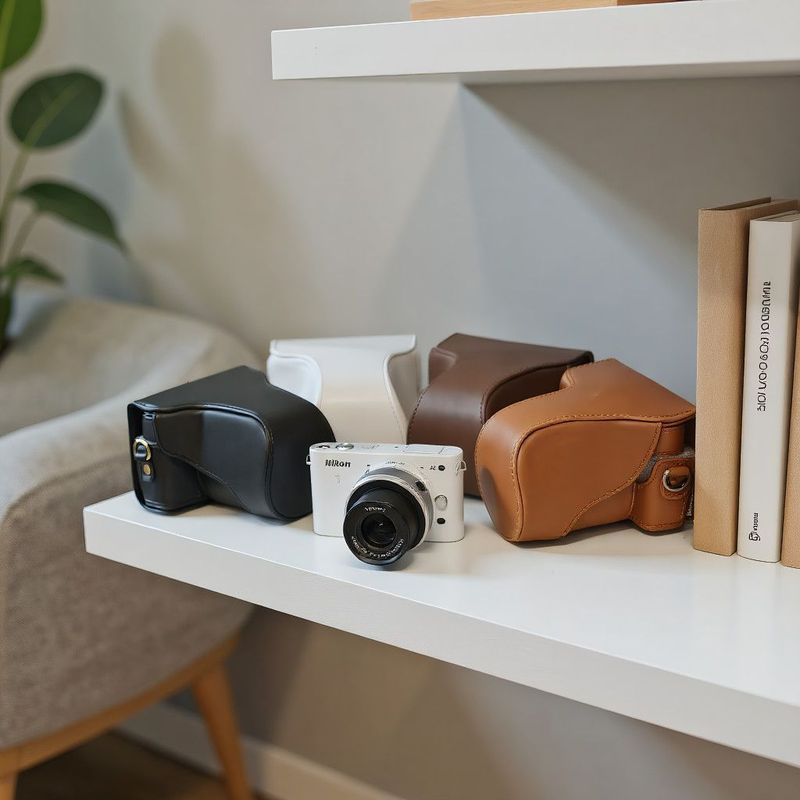 Thích hợp tương thích với vỏ bảo vệ Nikon J1, túi đựng máy ảnh J2, vỏ da toàn thân J1, vỏ đế J2, vỏ 