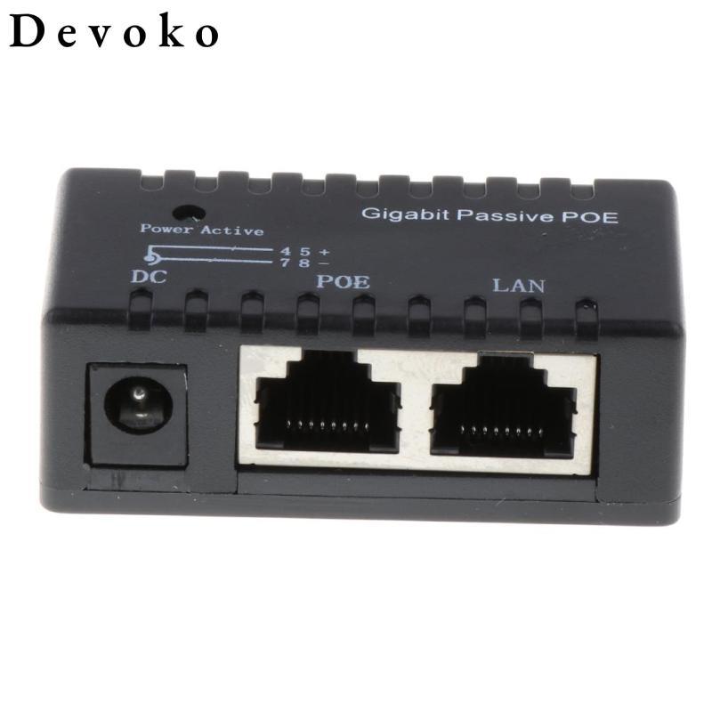 Gigabit Passive Poe Injector Accs Power Over Ethernet Adapter LAN không dây