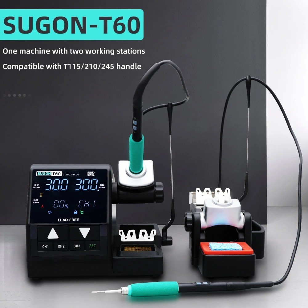 Máy hàn Sugon T60 công suất 120W, có thể nâng cấp 2 tay bằng Sugon TJ8