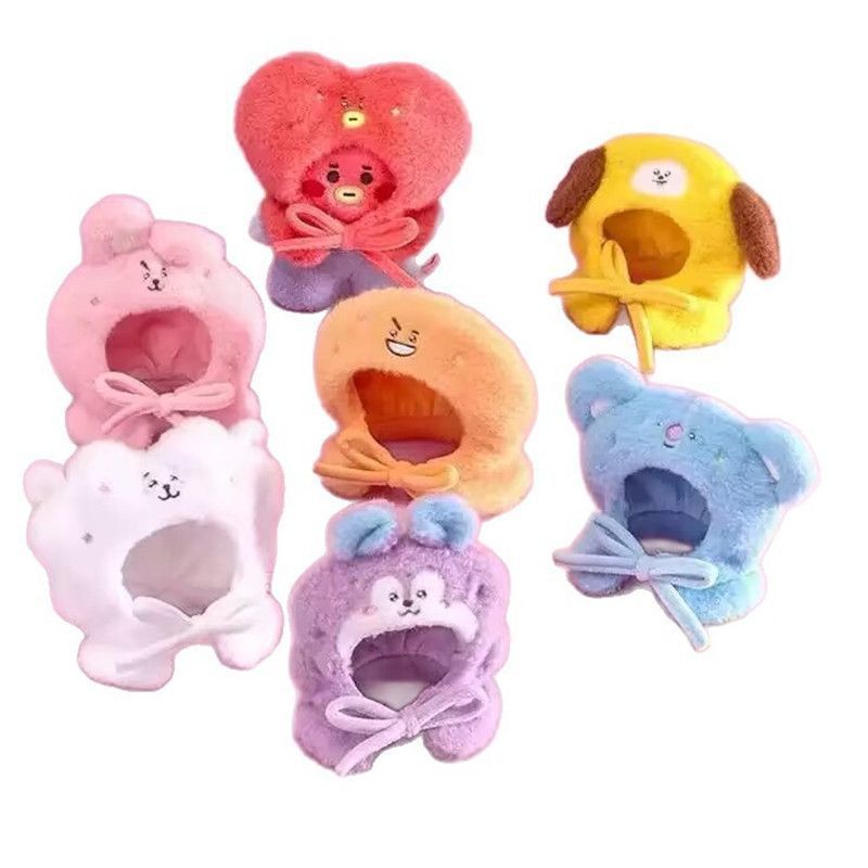 Hoạt Hình BT21 Sang Trọng Ami Dính Chụp Đèn V SUGA JIMIN Búp Bê Áo Choàng Mũ Hòa Nhạc Giá Đỡ Đèn 7.1