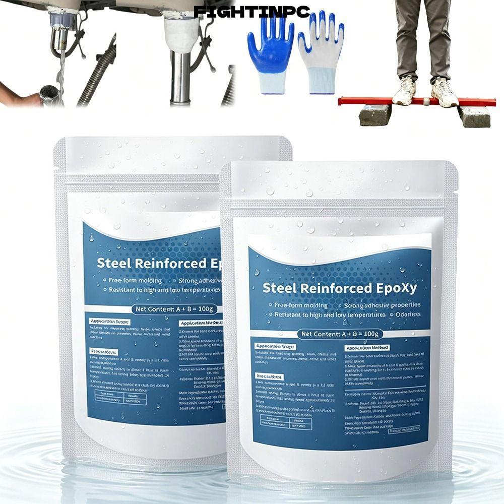 FIGHTINPC Epoxy Putty Bộ sửa chữa, Putty sửa chữa Epoxy gia cố bằng thép chịu nhiệt chịu nhiệt, Sửa 