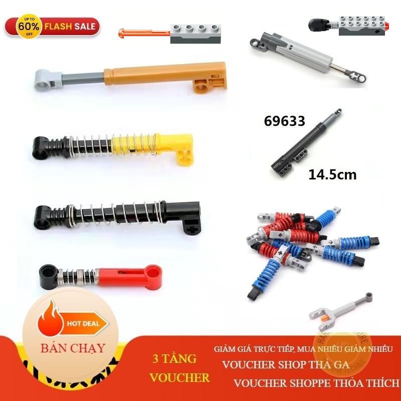 2 Miếng phụ kiện lò xo giảm sốc - Phụ Kiện technic MOC part 76537 2909C03 61927 40918 61904 92693 79