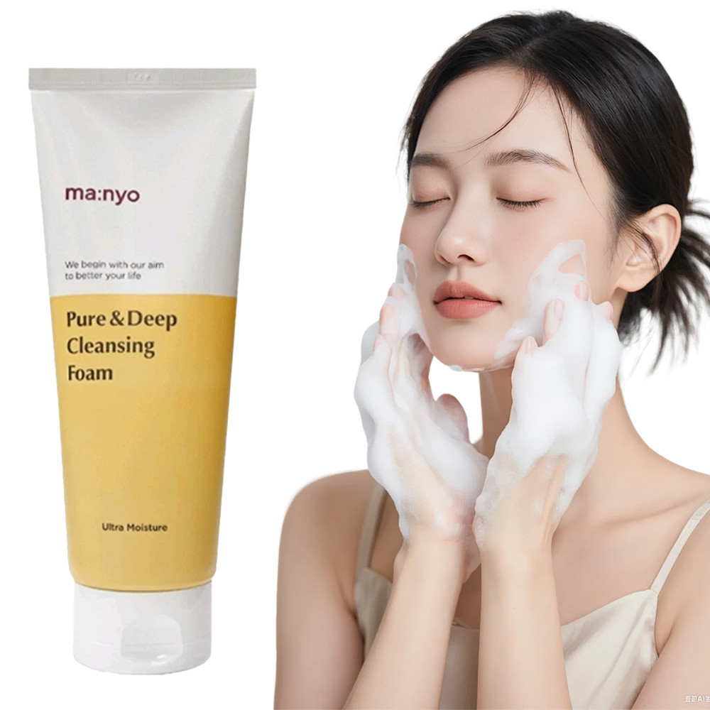 Korean Manyo Pure and Deep Cleansing Foam Rich Bubble Wash Remove Excess Oil Moisturizing Facial‑Cle