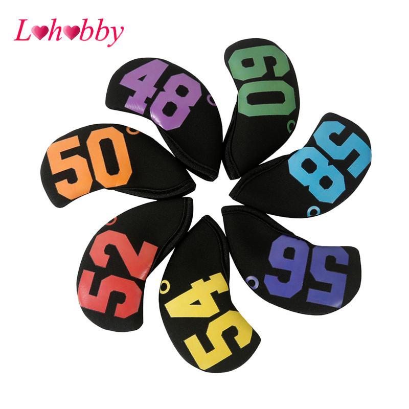 7x Golf Iron Headcover Set Golf Club Head Covers Protection Golf Wedge Iron