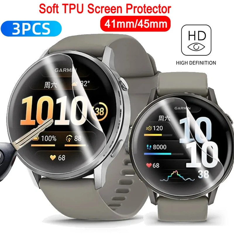 1-3 Chiếc HD Trong Suốt Đồng Hồ Bảo Vệ Màn Hình Phim Mềm Chống Thấm Nước Cho Garmin Venu X1 SQ 2 4 3