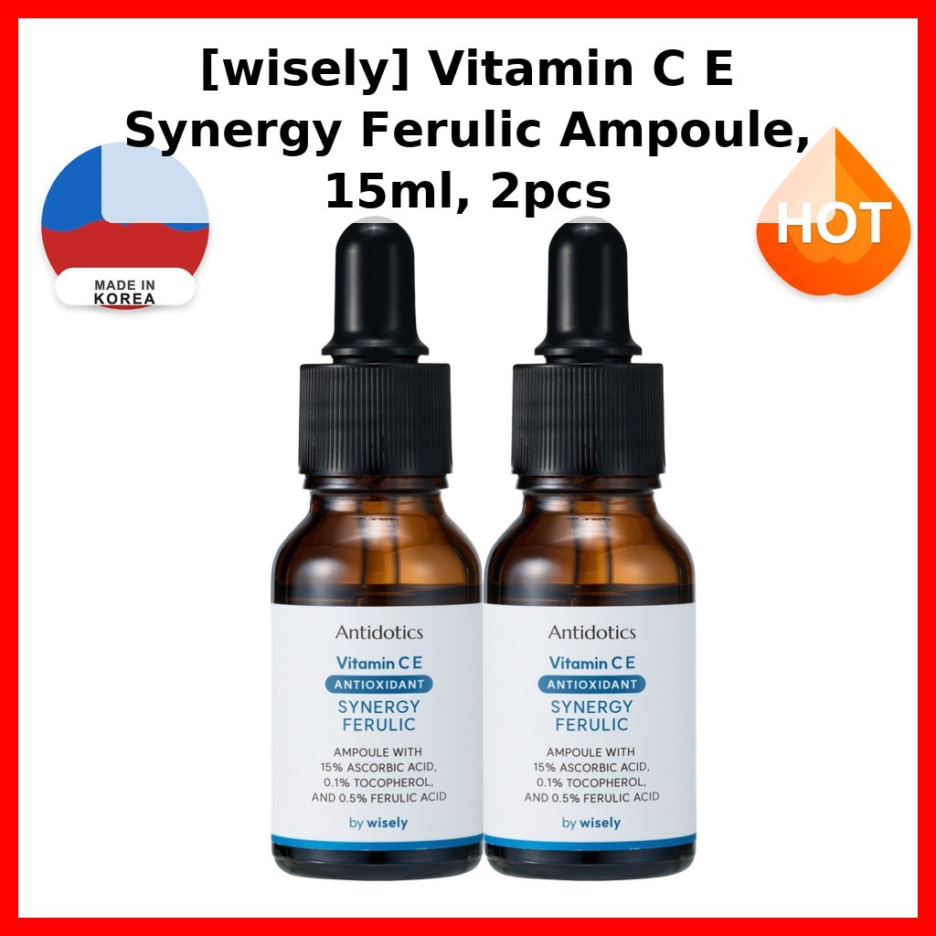 [khôn ngoan] Vitamin C E Synergy Ferulic Ampoule, 15ml, 2 chiếc/ Ampoule Hàn Quốc/ Vitamin C E Blend