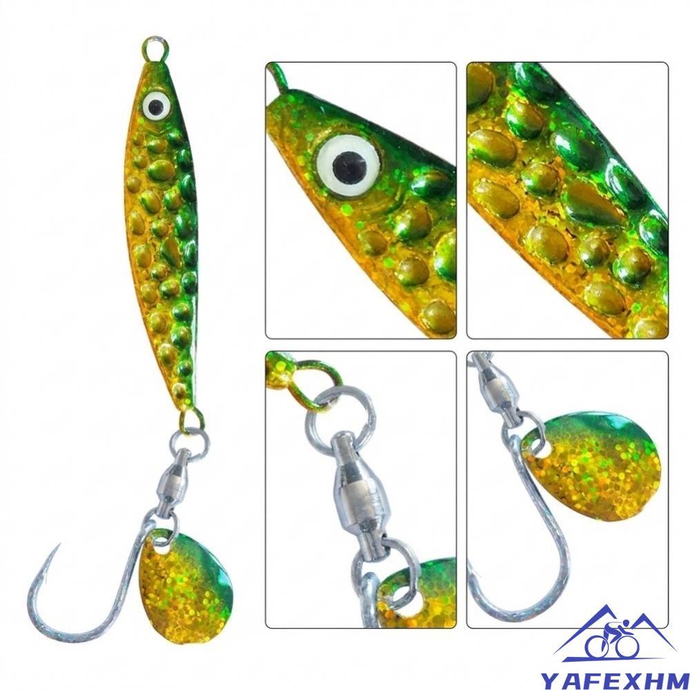 UV Glow Jig Lure Crater-pattern Thân tích hợp Vòng bi mạ điện