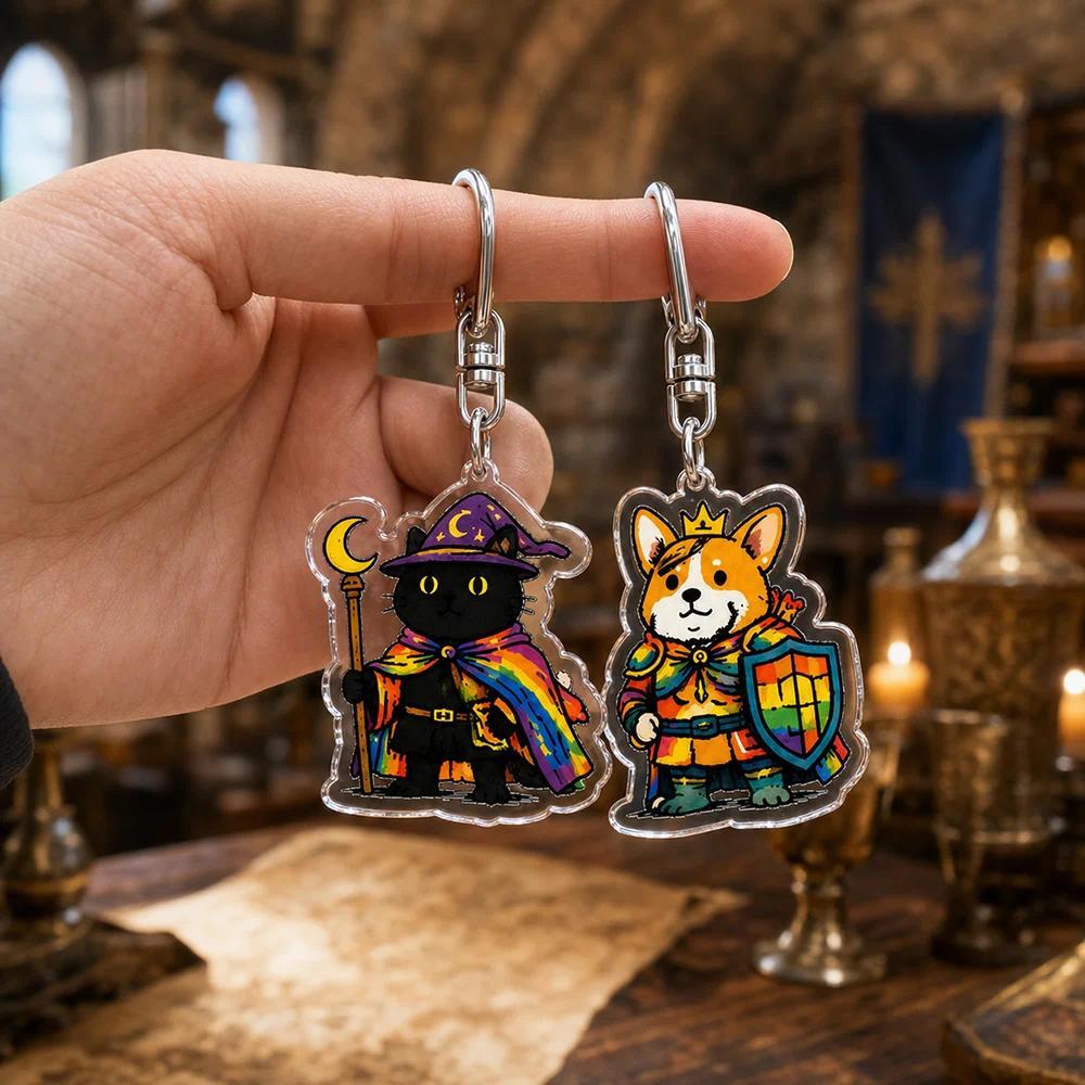 Creative LGBTq Love Animal Keychain for Accessories Bag Queer Rainbow LGBT Charm Keyrings Jewelry Fl