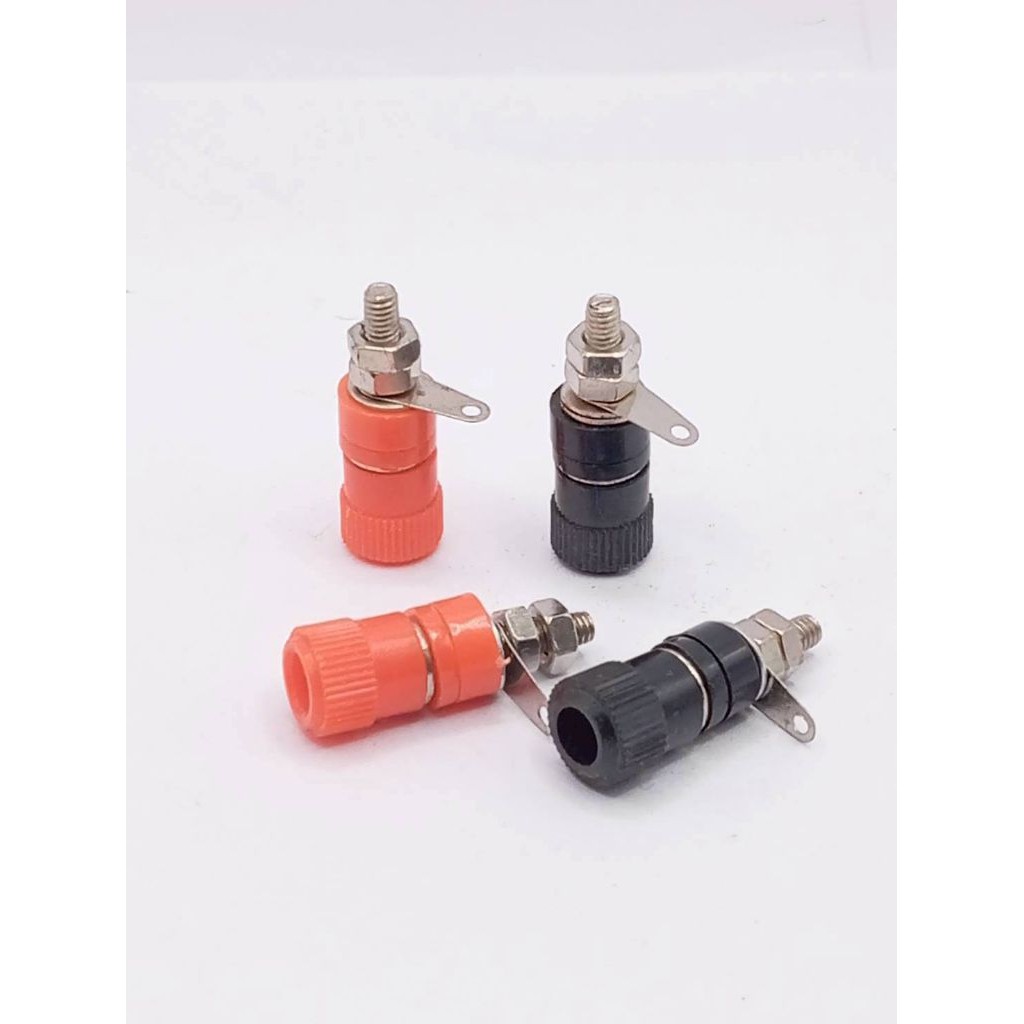 10 miếng JS-910B JS-919 4mm. Đầu nối khuếch đại Banana Mount Jack 5 chiếc Đen + 5 chiếc Đỏ