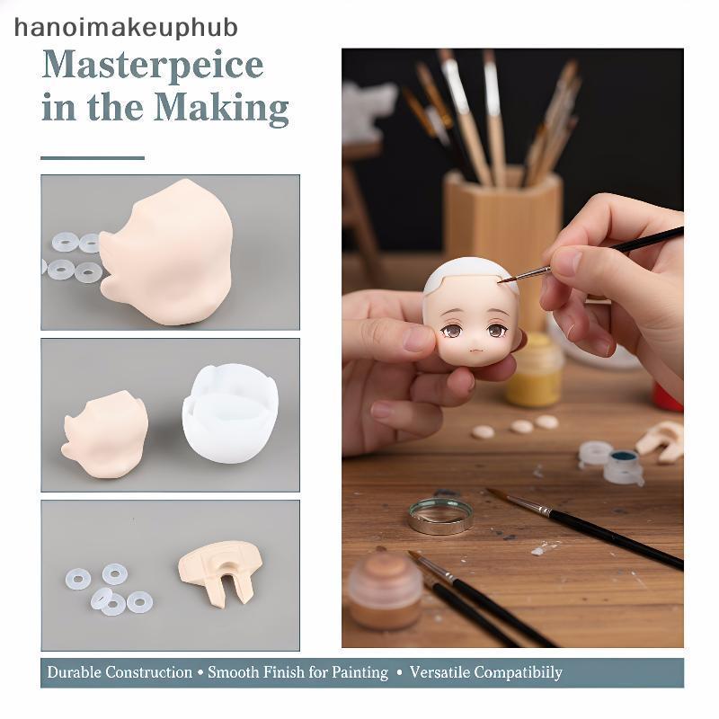 Hanoimakeuphub] GSC Vỏ Đầu Đa Năng Cho Búp Bê Đất Sét nk Khuôn Mặt DIY Ob11 Phụ Kiện Búp Bê Cho Hand