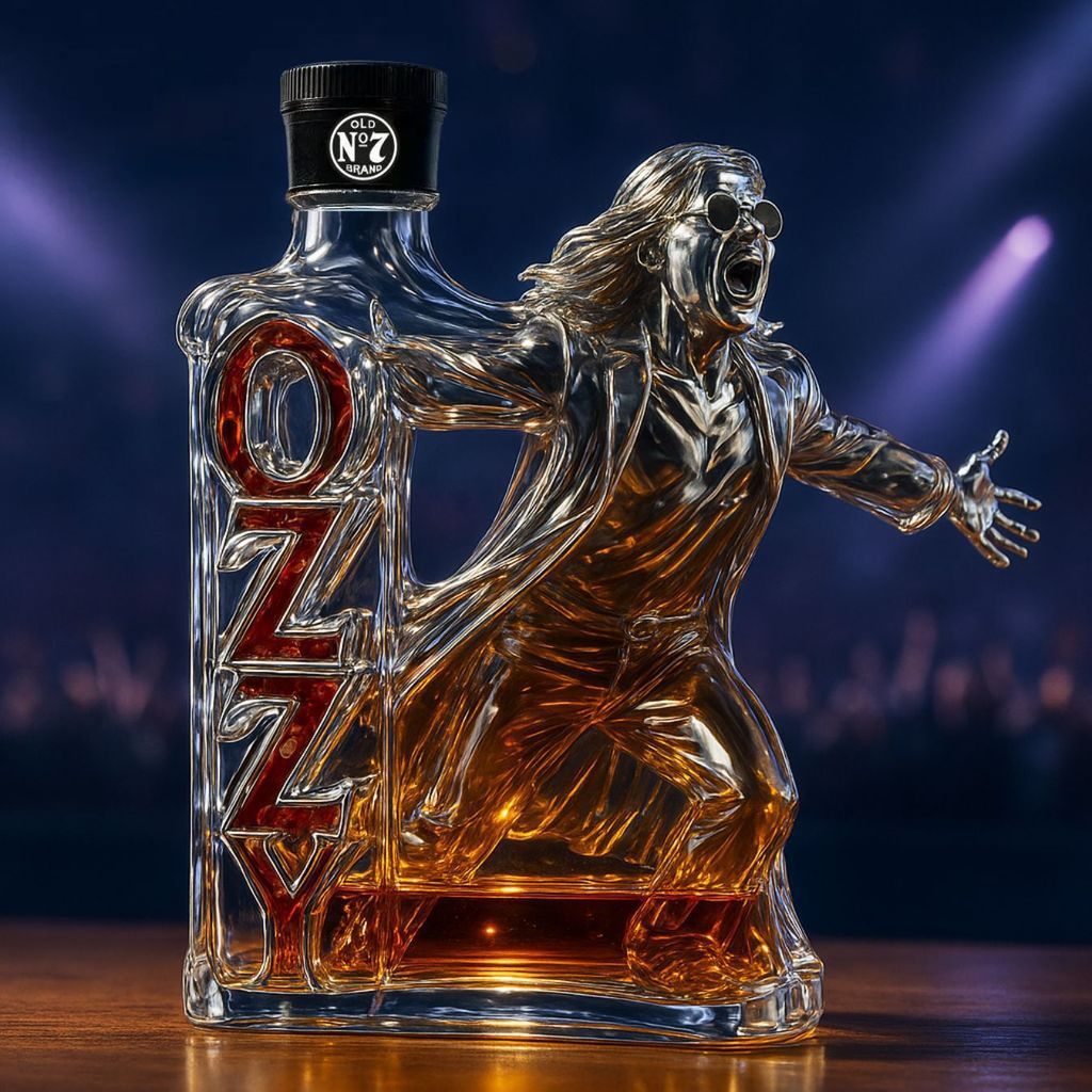 Sản phẩm mới Chai rượu whisky tưởng niệm Ozzy Osbourne Oz Osbourne