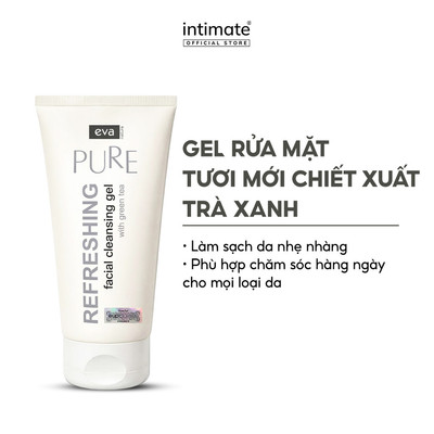 Gel Rửa Mặt Tươi Mới Chiết Xuất Trà Xanh Eva Natura Pure Refreshing Facial Cleansing Gel 150ml Dành Cho Mọi Loại Da