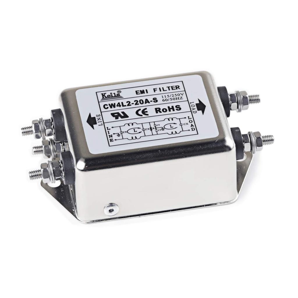 Máy nén tiếng ồn Công suất Bộ lọc EMI Termianl Bộ điều hòa dòng pha đơn JREle AC 115 / 250V 20A CW4L