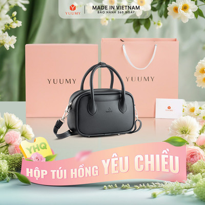 Bộ hộp quà YUUMY (Túi đeo chéo nữ YUUMY YN247 + Hộp quà YHQ2 + Túi giấy YTG2 + Túi rút BVR3838 + Thiệp cảm ơn YBT1)