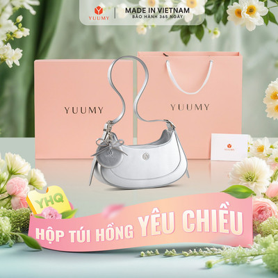 Bộ hộp quà YUUMY (Túi đeo vai nữ YUUMY YN345 + Hộp quà YHQ2 + Túi giấy YTG2 + Túi rút BVR3838 + Thiệp cảm ơn YBT1)
