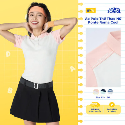 Áo polo nữ Yody ponte roma chạm mát lạnh tức thì trẻ trung thể thao năng động WAPO25S048