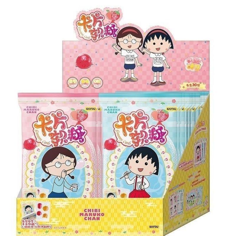 Kayou Cherry Maruko Maruko Vui Tem Series Thẻ Gummy Snacks Gel Kẹo Chính Hãng Thẻ Bộ Sưu Tập Thẻ a