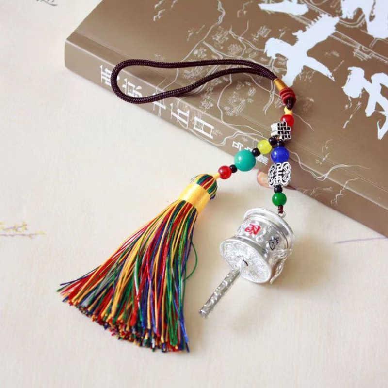 Phong cách dân tộc trang sức sáng tạo Hợp kim Tây Tạng Móc treo ô tô Mặt dây chuyền lưu lượng ô tô M