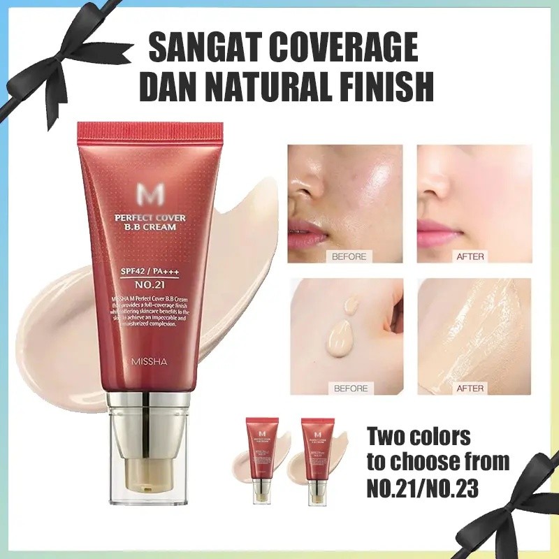 Missha Perfect Cover BB Cream All Skin SPF42 + + 50ml - Sangat Coverage dan Natural Finish No.21 / N