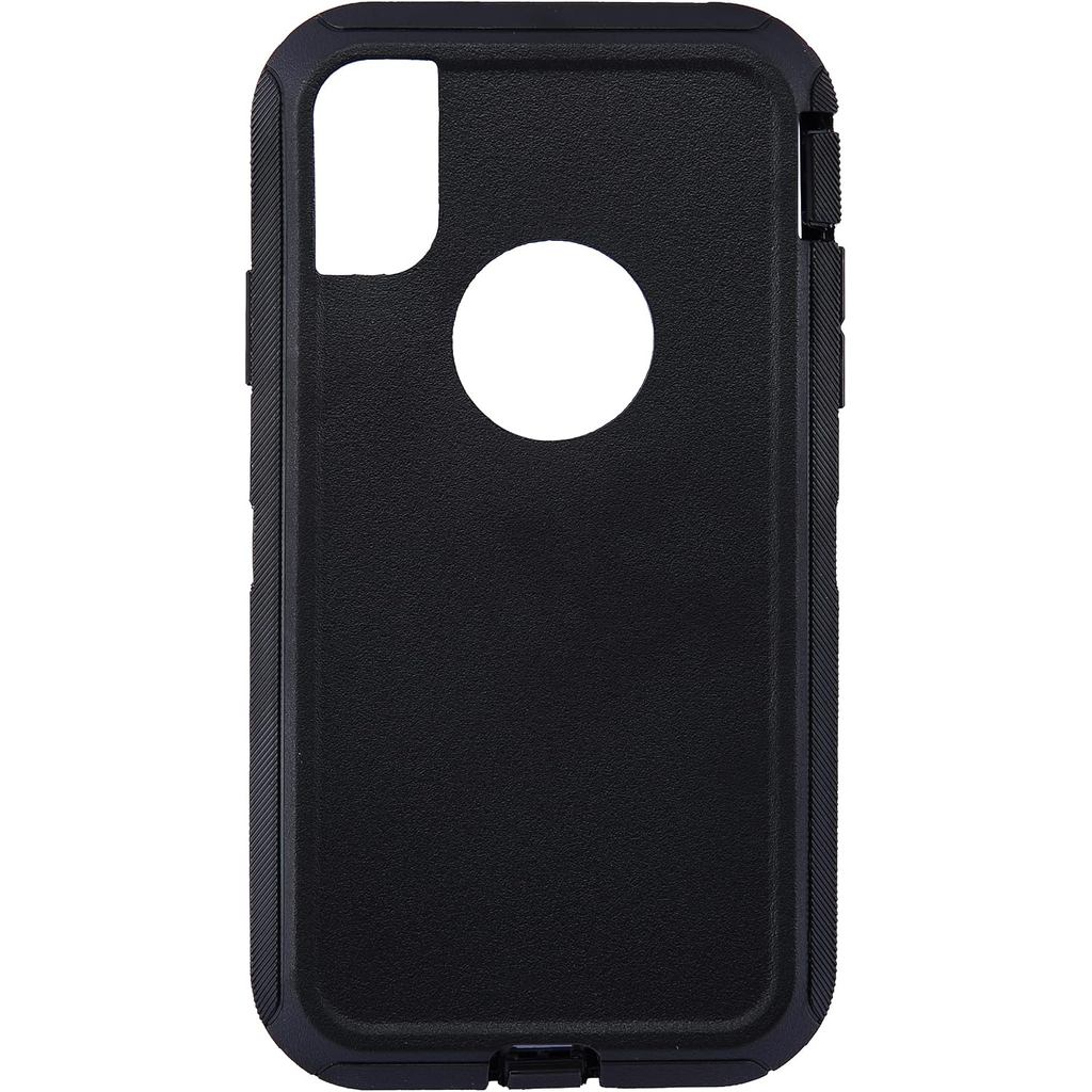 Thay thế da ngoài bằng cao su TPE Tương thích với vỏ Otterbox Defender Series cho iPhone X / Xs Đen