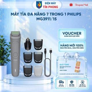 Máy Tỉa Đa Năng 7 Trong 1 PHILIPS MG3911/15, Cắt Tóc, Tạo Kiểu, Tỉa Lông Mũi, Kèm Theo 7 Đầu Phụ Kiện, BH 24 tháng