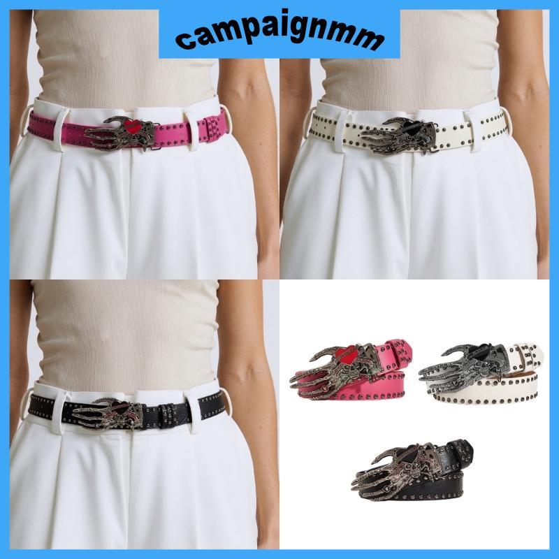 Trại Phát Hành Nhanh Gothic Dây Thắt Lưng Với Đầu Lâu Họa Tiết Trái Tim Để Tạo Kiểu Nhanh Phụ Kiện T