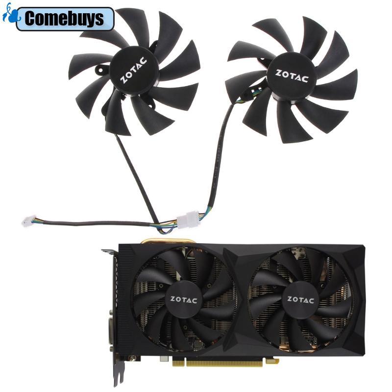 Com * 1 2PC Card Đồ Họa Làm Mát Quạt VGA 4Pin 12V 0 35A Cho Zotac RTX2060 2060 SUPER