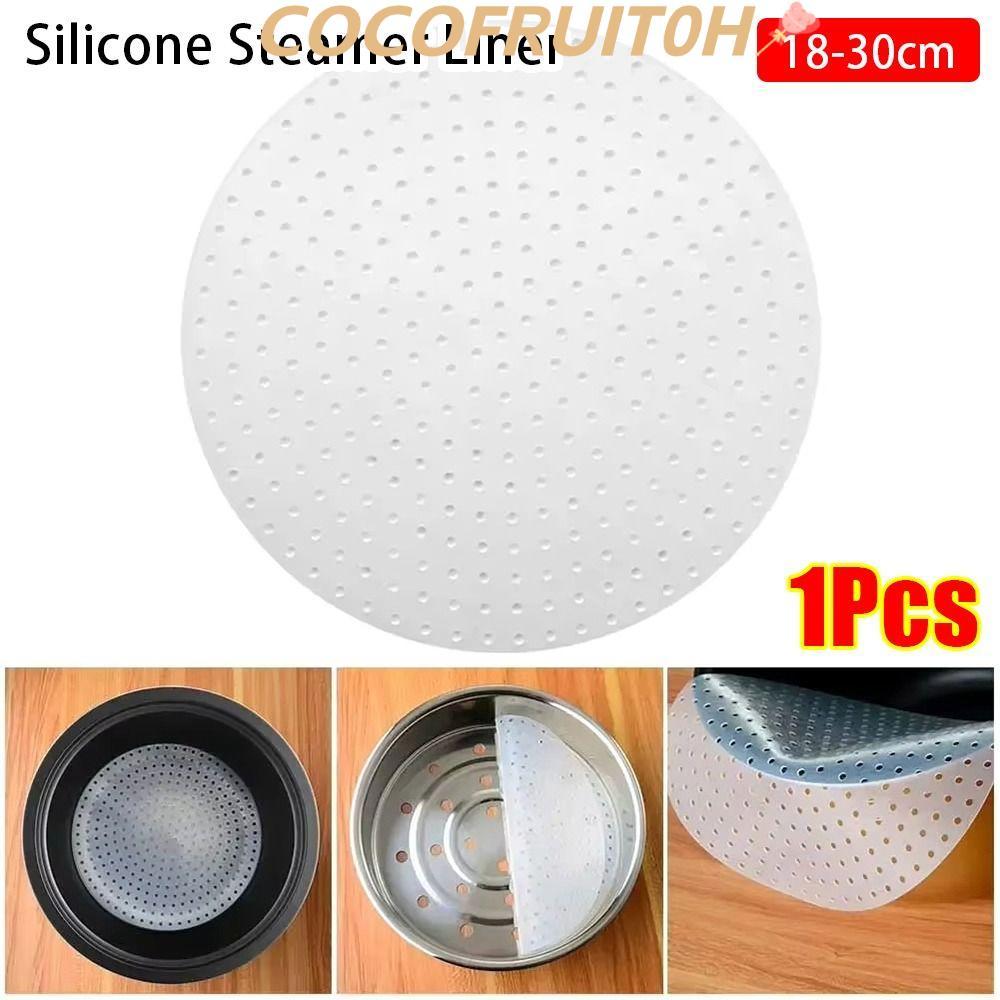 COCOFRUIT0H 1 Cái Thảm Silicon Nồi Cơm Điện, Tấm Lót Hấp Silicon 18-30cm, Dụng Cụ Nấu Ăn Cơm Nhà Bếp Bền Đẹp Miếng Lót Chống Dính