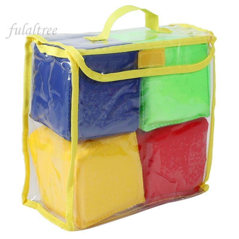 [fulaltree] DIY Education Play Dice, Pocket Squares, Photo Pocket Foam Stacking Blocks - Bộ 4