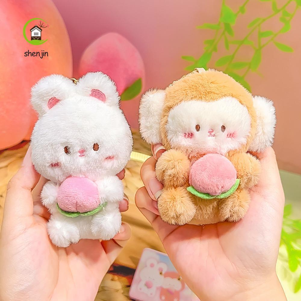 SHENJIN Móc khóa otter 2 chiếc/bộ, phụ kiện chìa khóa ô tô phong cách Hàn Quốc, charm túi hình động 