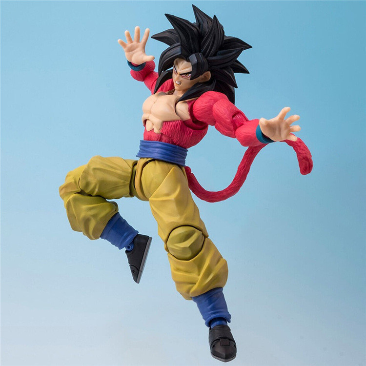 DZG Sở Thích DJ2 B2 Super Saiyan GT Super Four Son Goku Reprint Joint Action Hình Mẫu Trang Trí Đóng