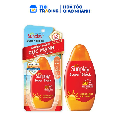 Kem chống nắng Sunplay cực mạnh dạng sữa Sunplay Super Block SPF 81, PA++++ 70g