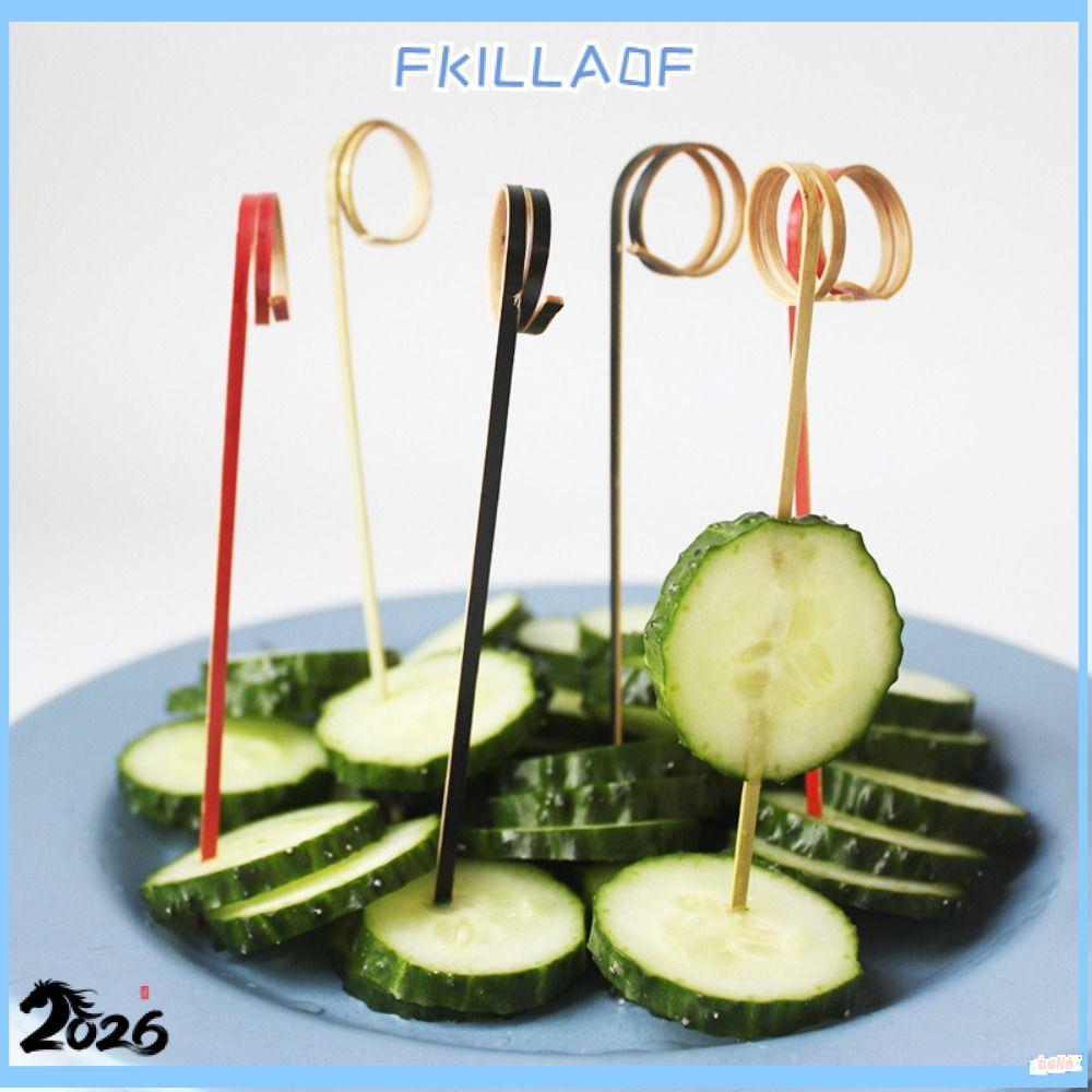 FKIL Skewer Sticks Picks, Cocktail Trang Trí 100 Cái / túi Tăm Picks Sticks, Bamboo Eco-friendly Bam