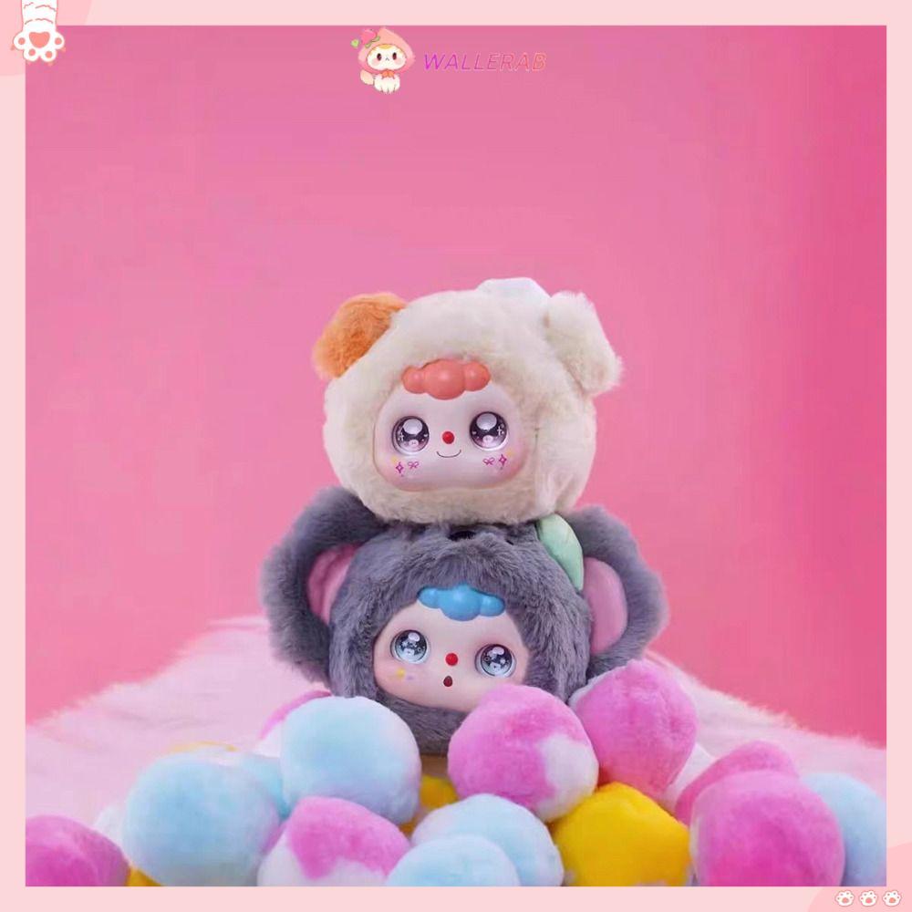 WALLERAB Doubao Sang Trọng Móc Khóa, Hộp Búp Bê Nhồi Bông Hộp Doubao Sang Trọng Series Hộp, Túi Kawa
