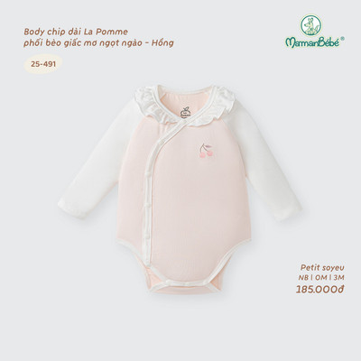 Body chip dài La Pomme phối bèo giấc mơ ngọt ngào - Sợi Petit Soyeu thoáng mát - Bé gái - NB - 3M