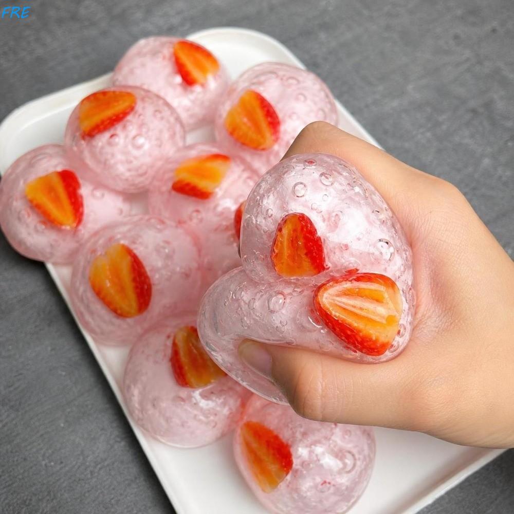 FRE bánh bao taba squishy phô mai đồ chơi xả stress taba squishy Dâu Bóp Bóng Hiệu Ứng Âm Thanh