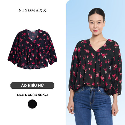 Áo Kiểu In Họa Tiết Nữ Tay Dài Ninomaxx 2505018