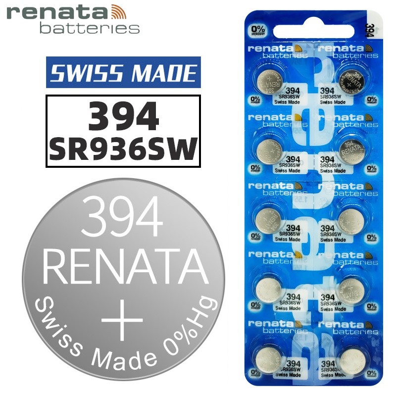 Pin Renata 394 SR936SW pin đồng hồ Thụy Sỹ chính hãng (vỉ 1 viên)