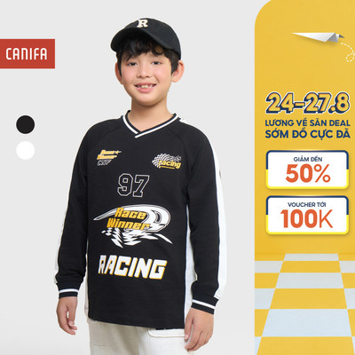 Áo phông bé trai CANIFA dài tay có hình in 2TL25C005