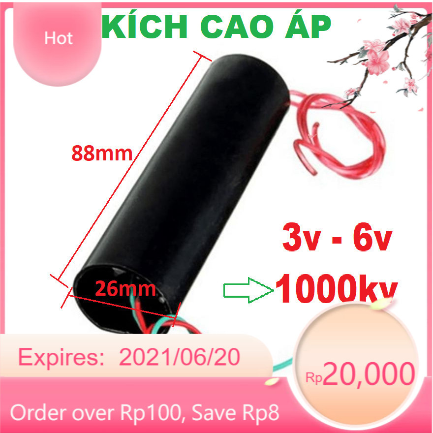 Modul kích tăng áp, Điện vào 3,7v-6v ra 1000kv. Chế dùicui, máy đánh lửa 400kv - 1000kv Siêu mạnh
