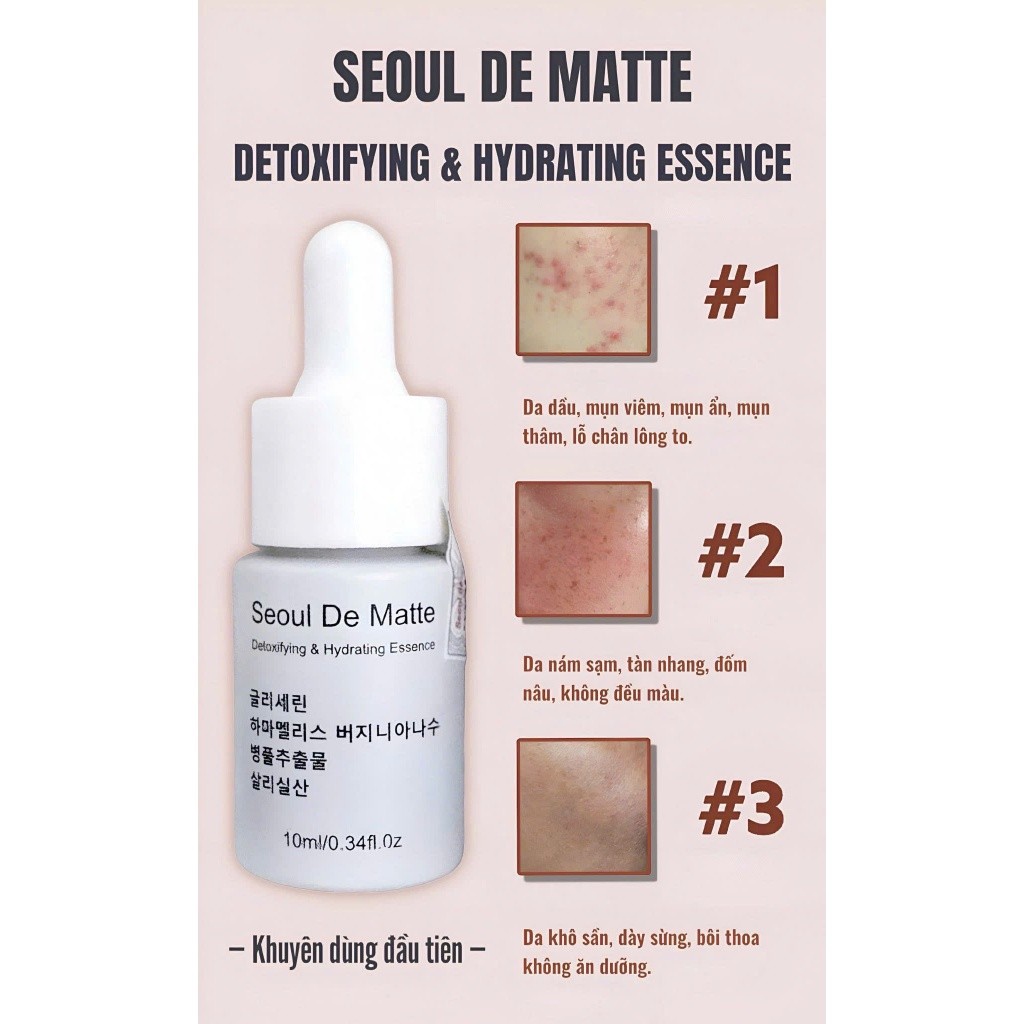 serum detox thải độc seoul matte rose de seoul 10 ml sạch dầu mụn ẩn_hạn dùng 2028 QO1