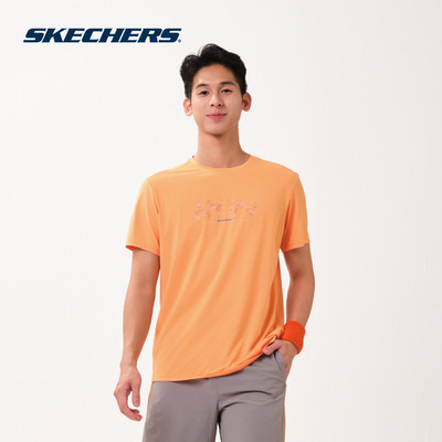Áo Thun Tay Ngắn Nam Skechers Running Performance Short Sleeve Tee - SP226M127-02YM
