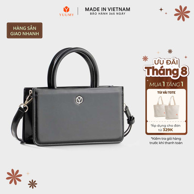 Túi Yuumy ( Thời trang nữ phối quai xách size 21 - Túi đeo chéo da Smooth YN288 )