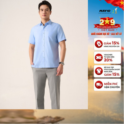 Áo sơ mi nam cộc tay May 10 mã  AM167