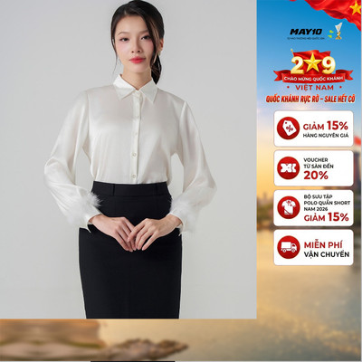 Áo Sơ mi nữ dài tay GrusZ May 10 mã 010225083GZDT ID019