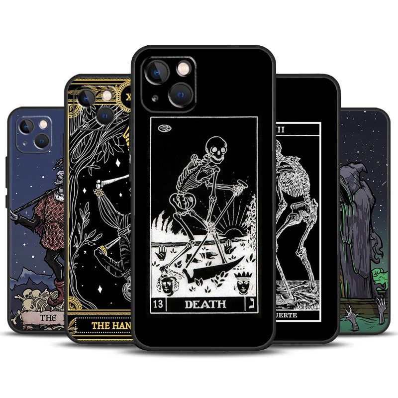 TP-1 The Hemit Tarot Card Grim Reaper Ốp Lưng Cho iPhone 18 16 15 14 13 12 11 Pro Max Mini X XR XS M