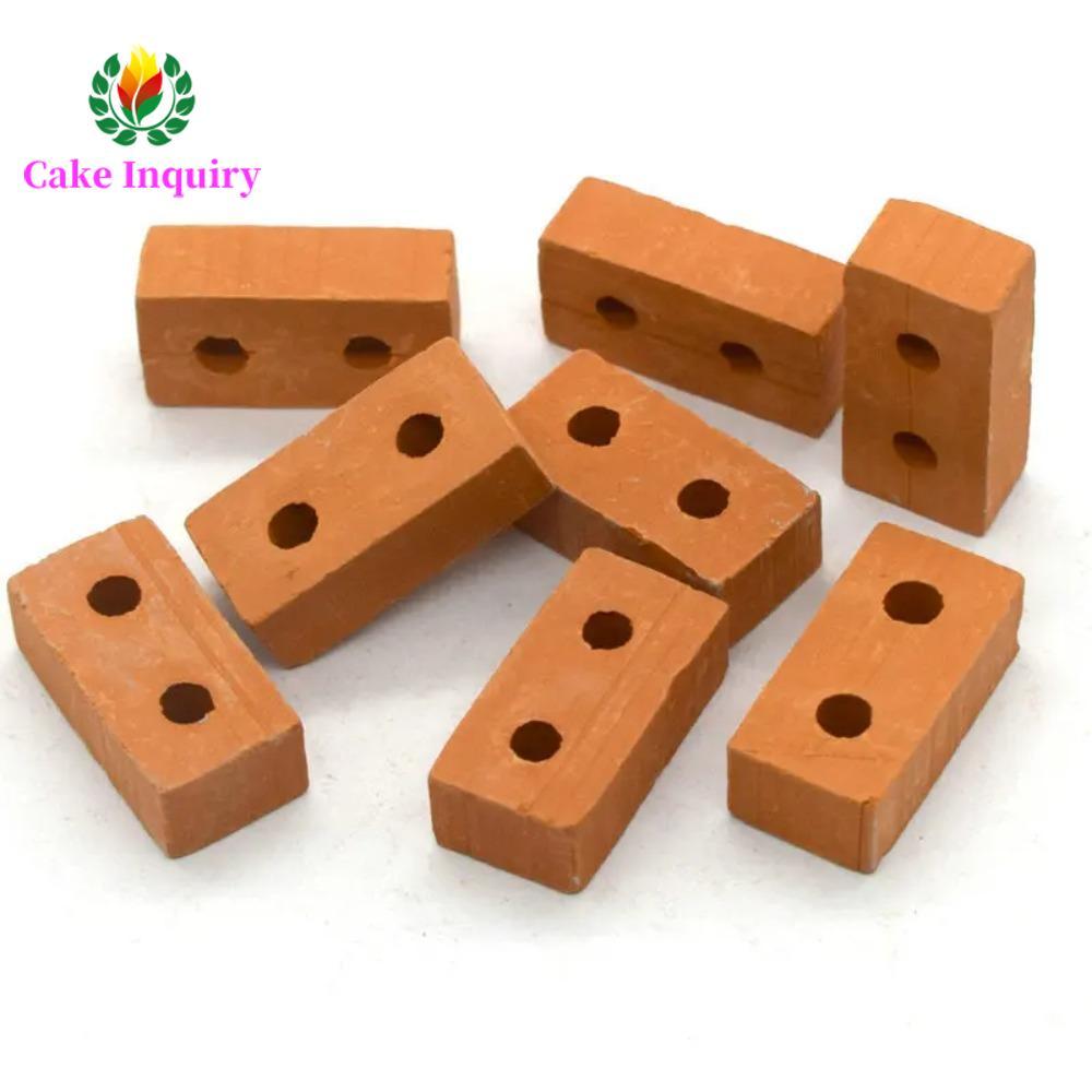 Mô hình gạch mini thật SAHRAI, Đồ chơi gạch giả nhỏ DIY bền bỉ, Gạch mini tỷ lệ 1 / 12 Đỏ Mini 1 / 1